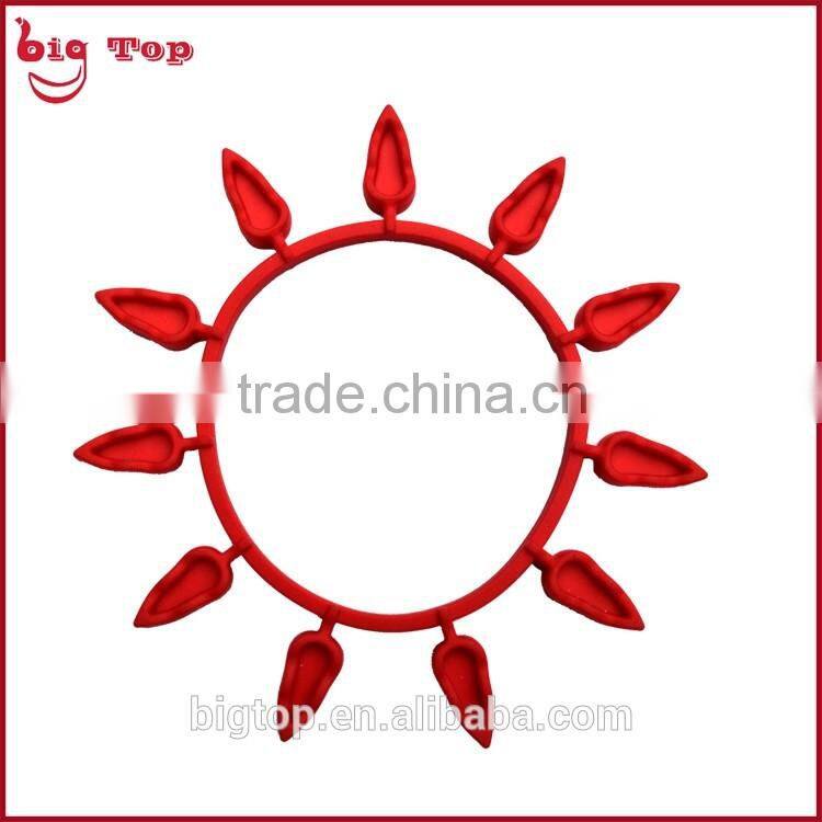 BT0188 Wholesale Silicone Circular Heat Resistant Table Mat Collapsible Cup Mat leaf-shaped Table Mat