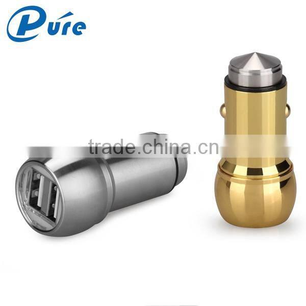 Factory Sale Car Charger Newest Design FCC CE RoHS Certified with Patent Quick Charge Car Charger Dual USB Phone Charger