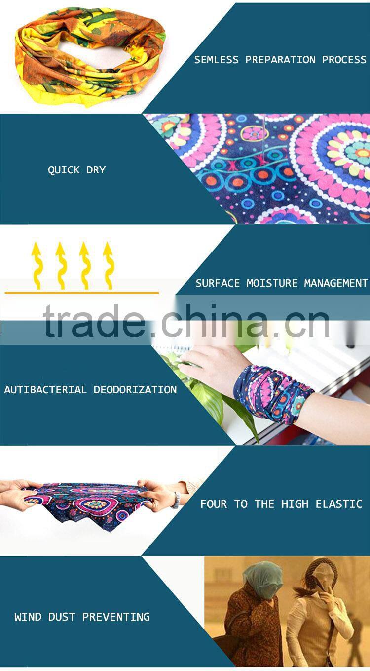 Factory OEM custom logo made tubula seamless fishing bandana