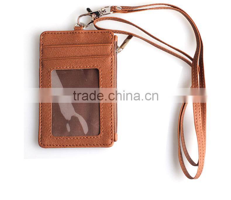 promotional fashion custom pu multifunction lanyard card tag