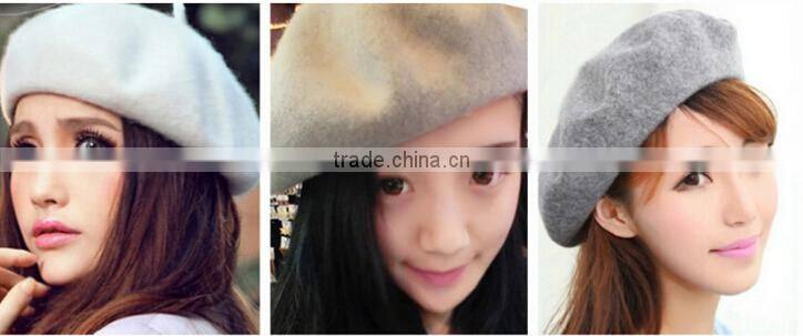New Womens Winter Fashion Warm Soft Wool French Berets Tam Beanie Slouch Hat