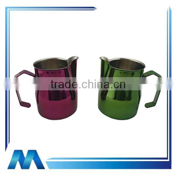 colorful stainless steel milk jug, Italy Cup, coffee jug