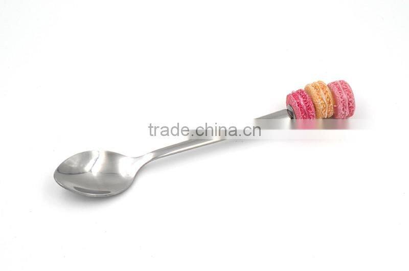 Fashion design high quality cake spoon and fork with gife box packing
