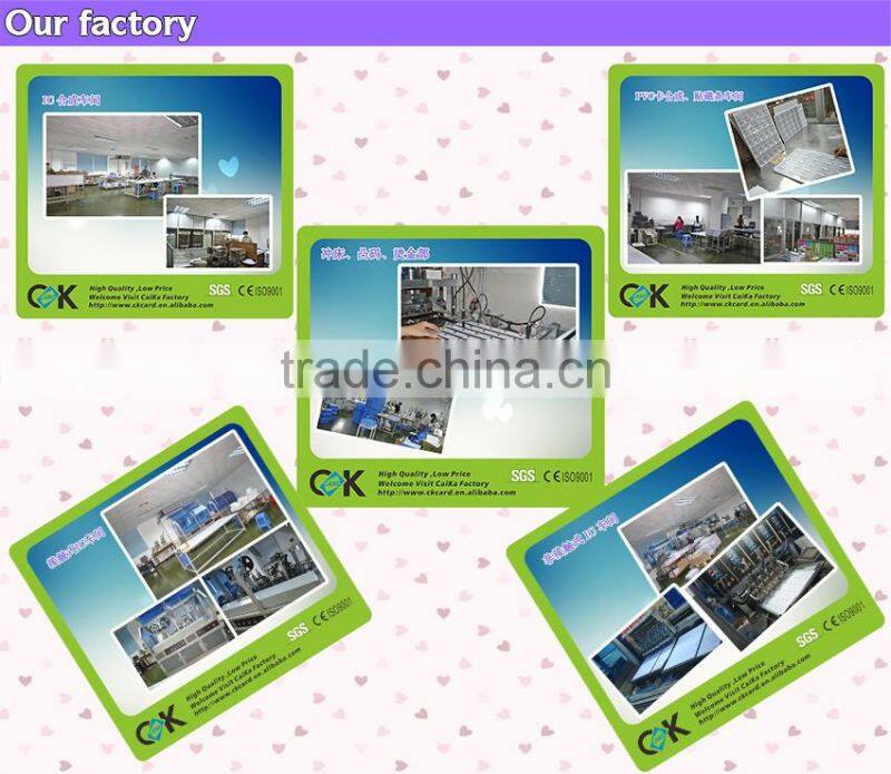 fashion high quality transparent clear plastic membership cards