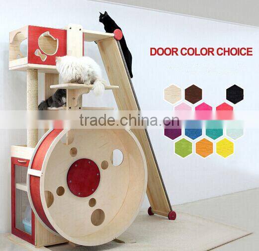 Luxury delux wooden cat tree tower for sale