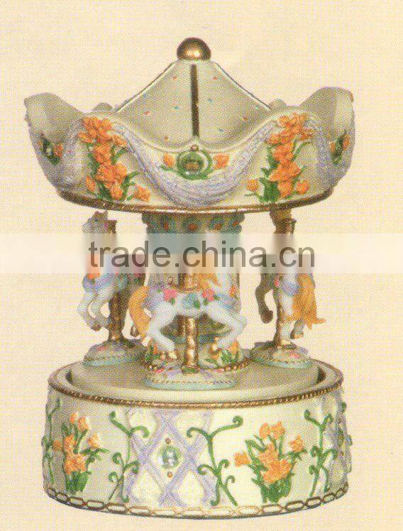 Hot sale resin music box with light