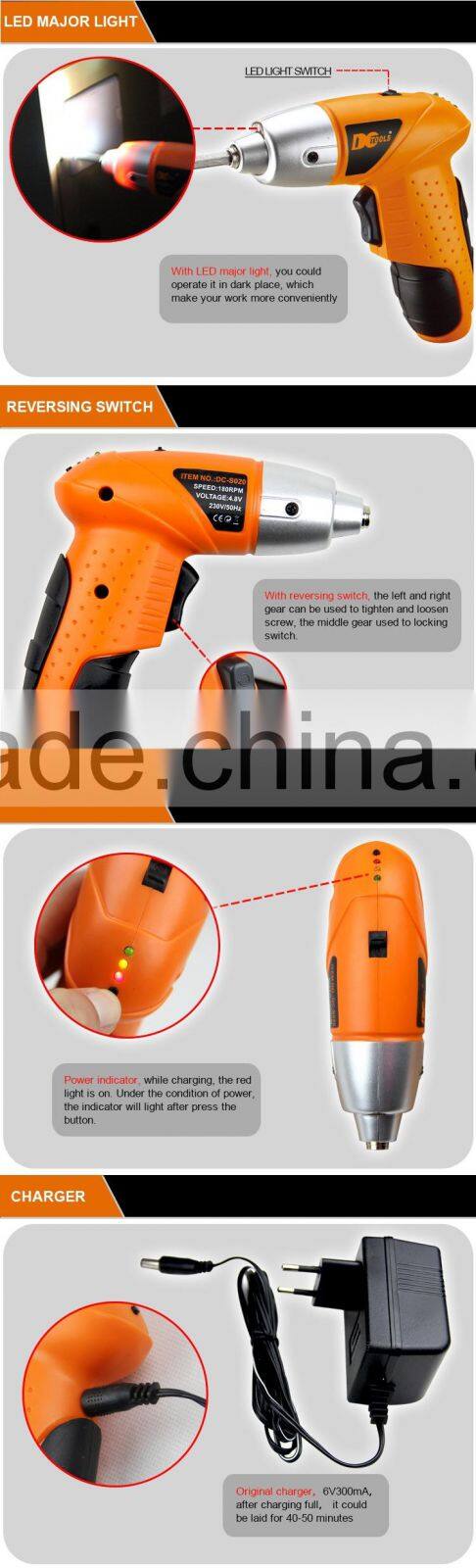 Electric Screwdriver Electric Household Tools With LED Indicator Light Multi function Mini Cordless Drill