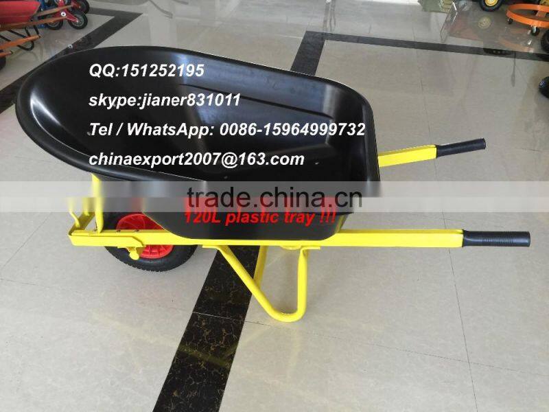 120L High Performance Australia Wheelbarrow with Large Plastic Tray WB8614P