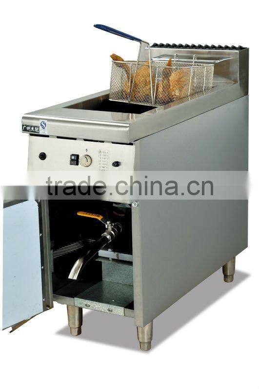two tank two basket stainless steel gas deep fryer with cabinet GF-785