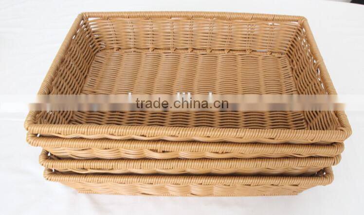 wholesale Washable supermarket plastic storage basket for fruit and vegetable