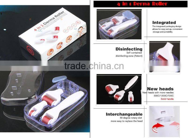 Hot sale 4 in 1 Derma Micro Needle Skin Rejuvenation Microneedle Derma Meso Roller