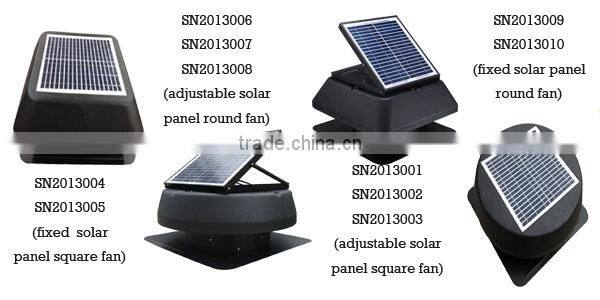 2014 New Product! Solar Panel Powered Ventilation Fan as a Natural Energy Generator for Home Attic