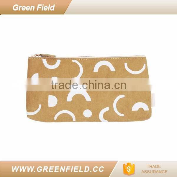 washable kraft paper custom zipper pouch pencil case
