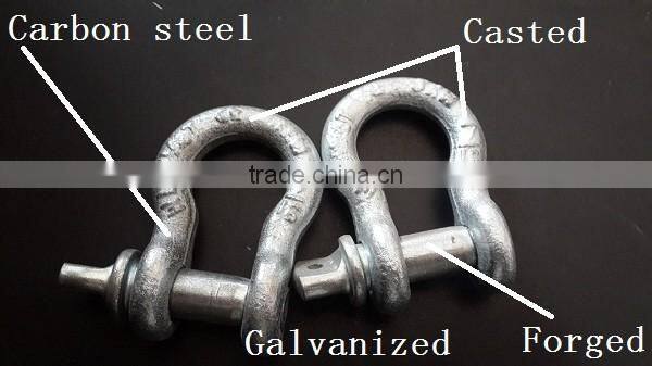 U.S Type, Galvanized with screw pin bow anchor snap shackle price