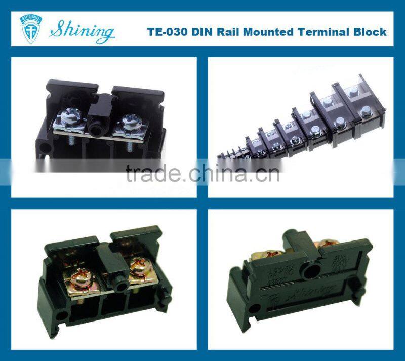 TE-030 Din Rail Mounted M4 Screw 30 Amp Cable Lug Wire Connector