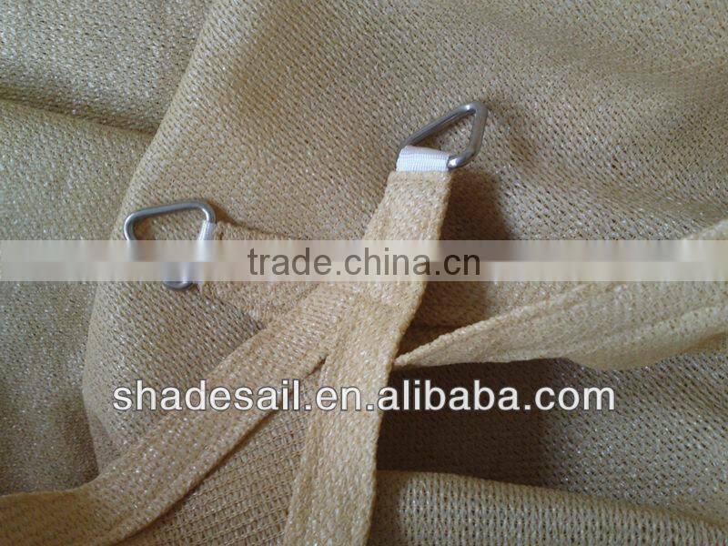 Garden outdoor cheap durable colourful HDPE D ring shade sail
