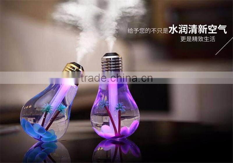 Colorful bulbs humidifier Humidifier office desktop Built-in micro landscape nightlights humidifier
