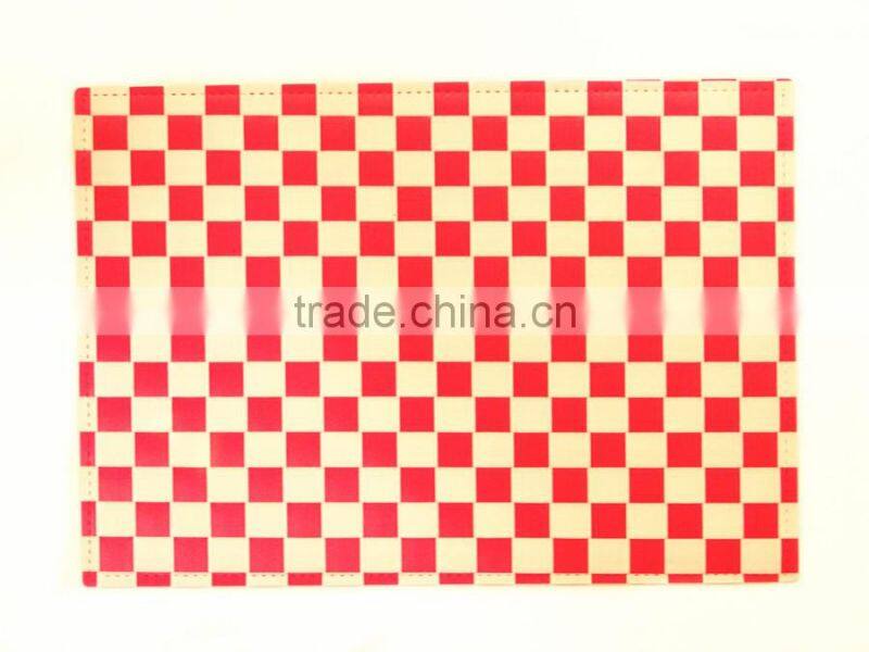 PP Plaid Placemats Washable Heat-resistant for Dining Table 45*30CM (Set of 12)