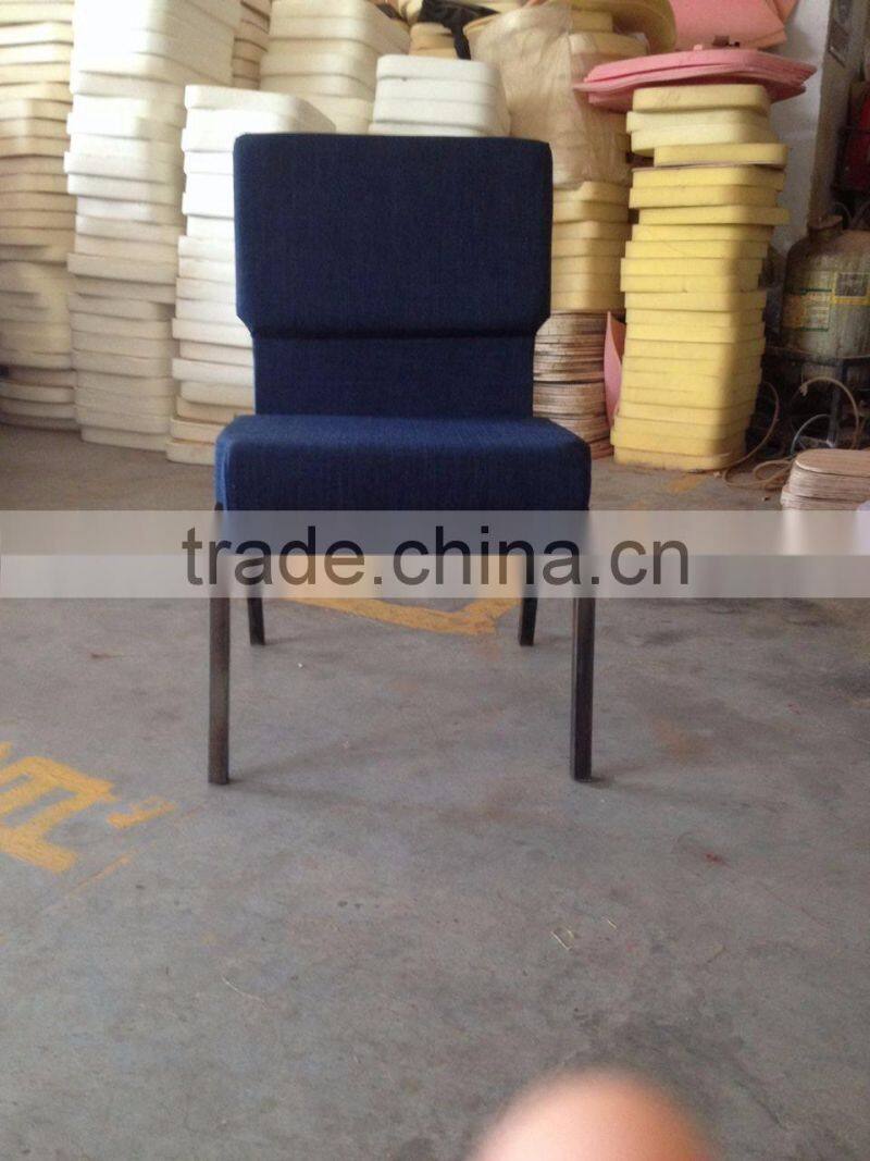 Strong interlocking aluminum frame chair for church