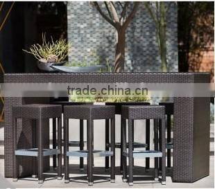 2017 Sigma Best selling all weather cheap plastic synthetic rattan home outdoor bar furniture