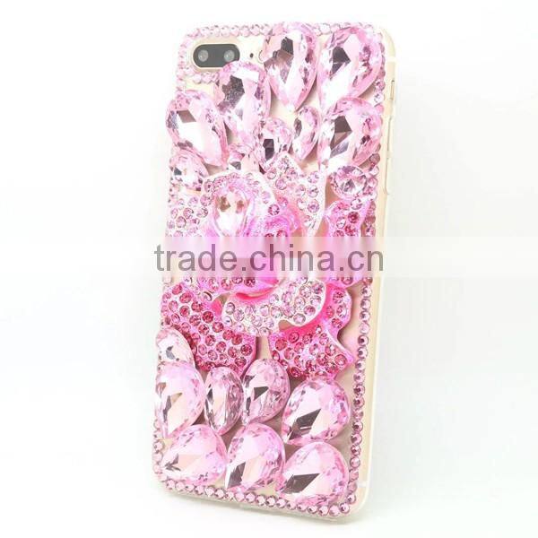 PC +TPU phone case diamond sticker phone hull protective back cover for iphone 7 7plus