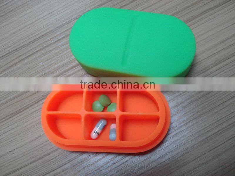 6 parts silicone pill box sale to America market