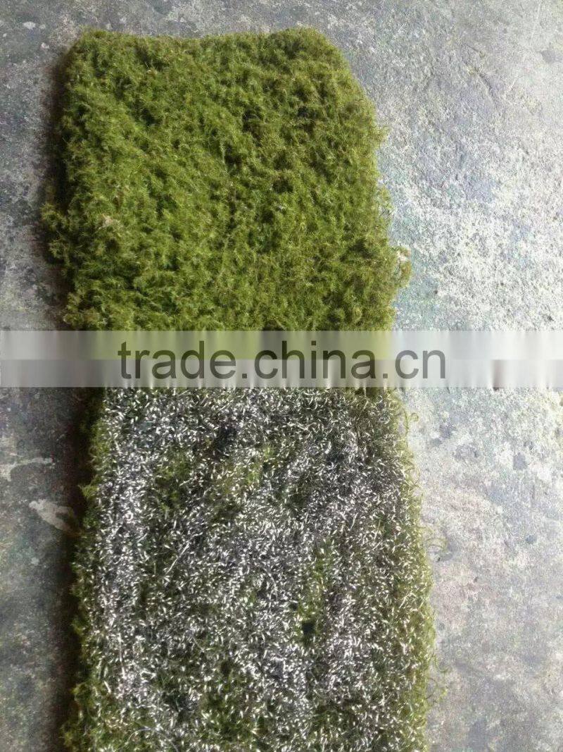 20cm*25cm decorative home decor artificial moss landscaping factory vertical green concrete steel wire mat wall pieces ZM09 2304
