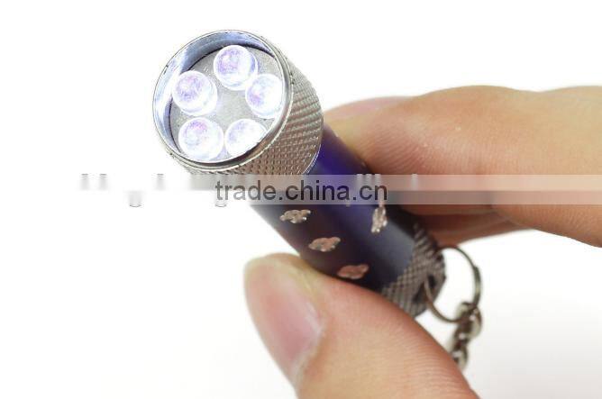 LED Flashlight Torch Zinc Alloy keychain/Mini outdoors Torch