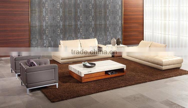 luxury home furniture brighted colored italian leather sofa set