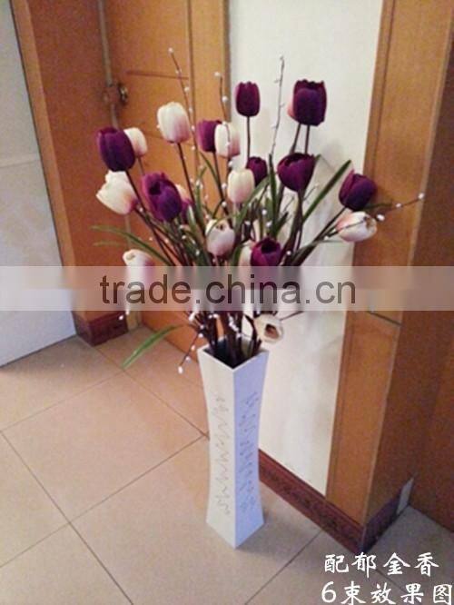 Dragon square wooden flower vase for wholesale