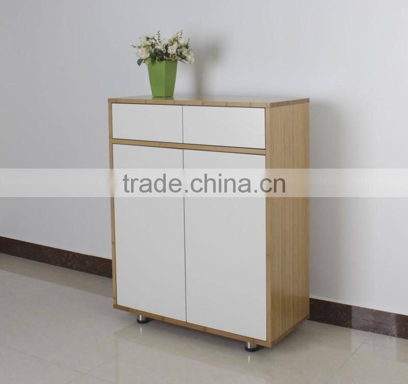 Durable bamboo shoe storage cabinet furniutre design
