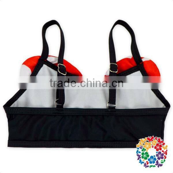 White Dots Red Black Bow Top Ruffle Bloomers Lovely Two Pieces Baby Bikini Swimsuit