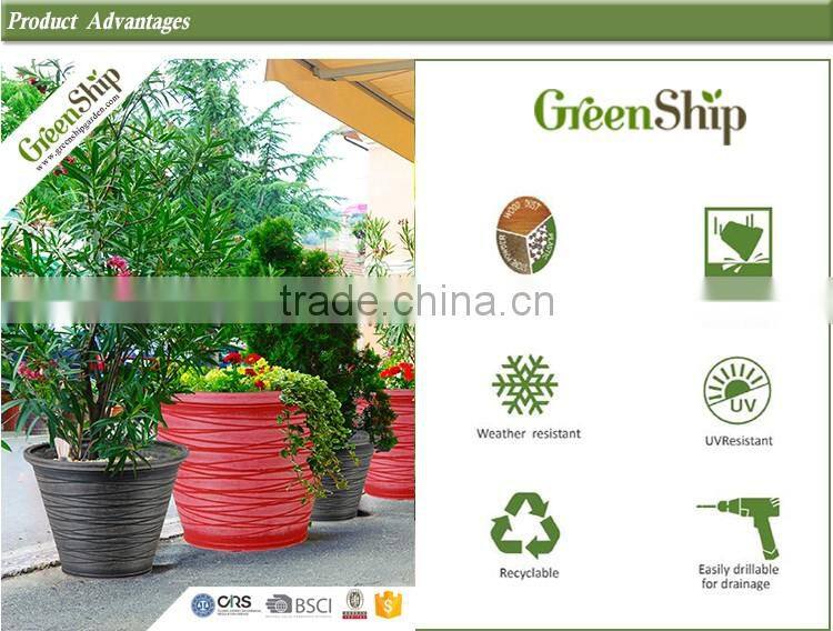 Decorative Garden Large Clay Pots Sale from Greenship/ 10 years lifetime/ lightweight/ UV protection/ eco-friendly