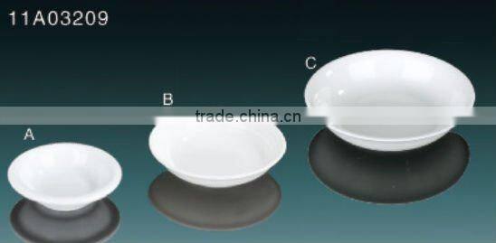 Tony snow white ceramic various size sauce dish