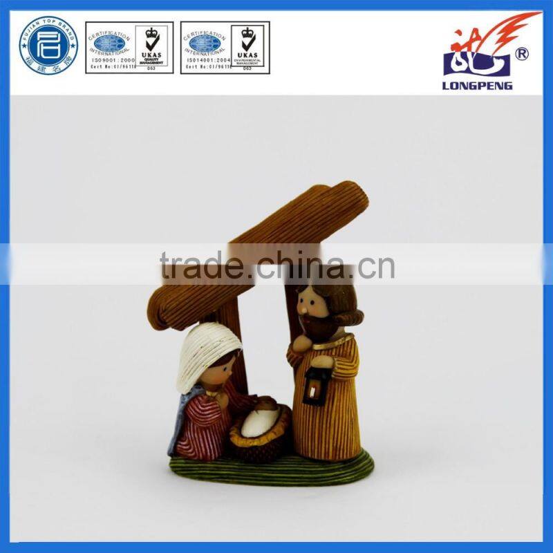 Polyresin Christmas Holy Family Nativity Set Includes Infant Jesus Mary and Joseph