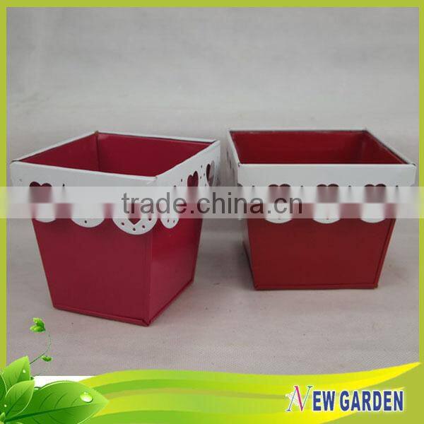 High quality latest design stylish red pot painting designs,plant pot