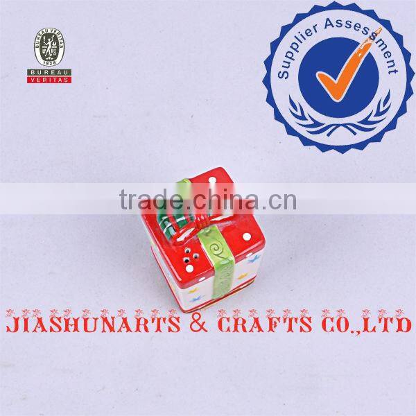 Ceramic Christmas Gift Box Pepper Shakers