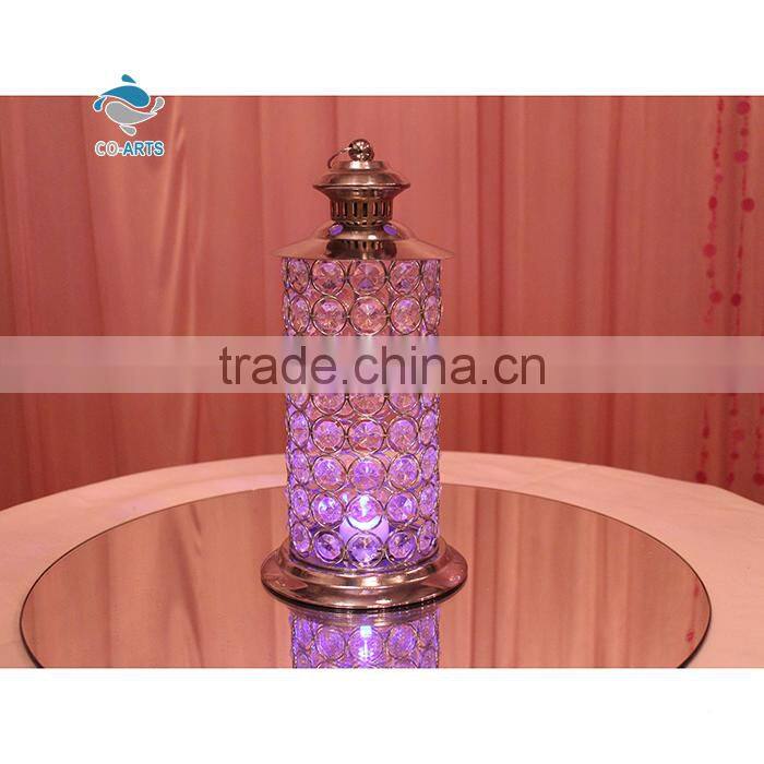 Hot selling bling wedding decoration crystal diamond candle holders