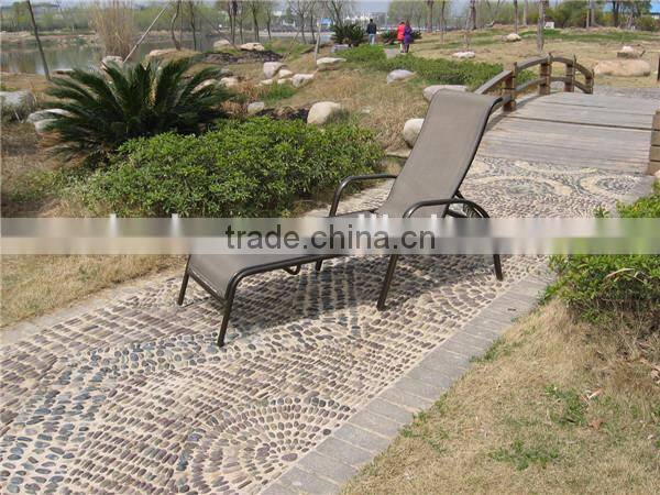 Modern aluminum sling chaise lounge beach lounge