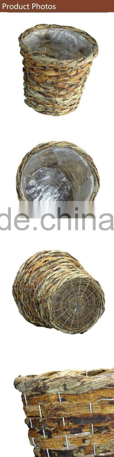 Brown rattan baskets /pots garden furniture