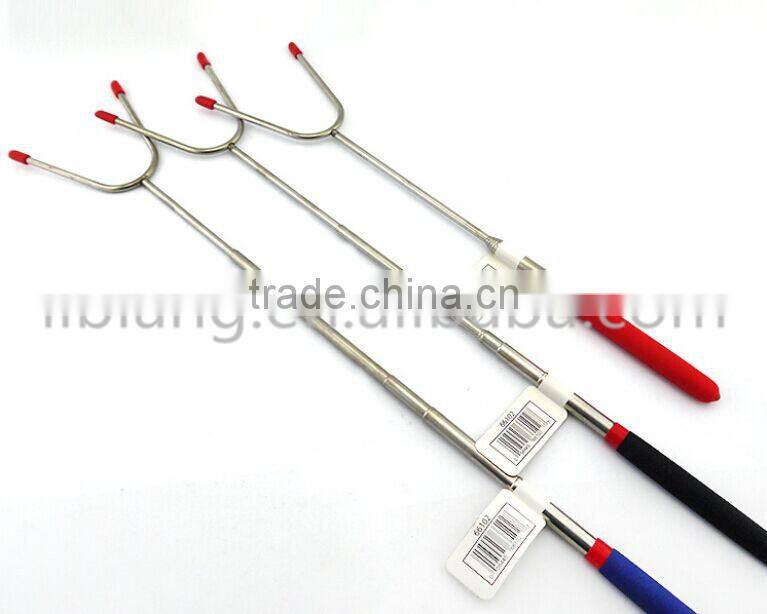 New design telescopic bbq fork with colorful handle