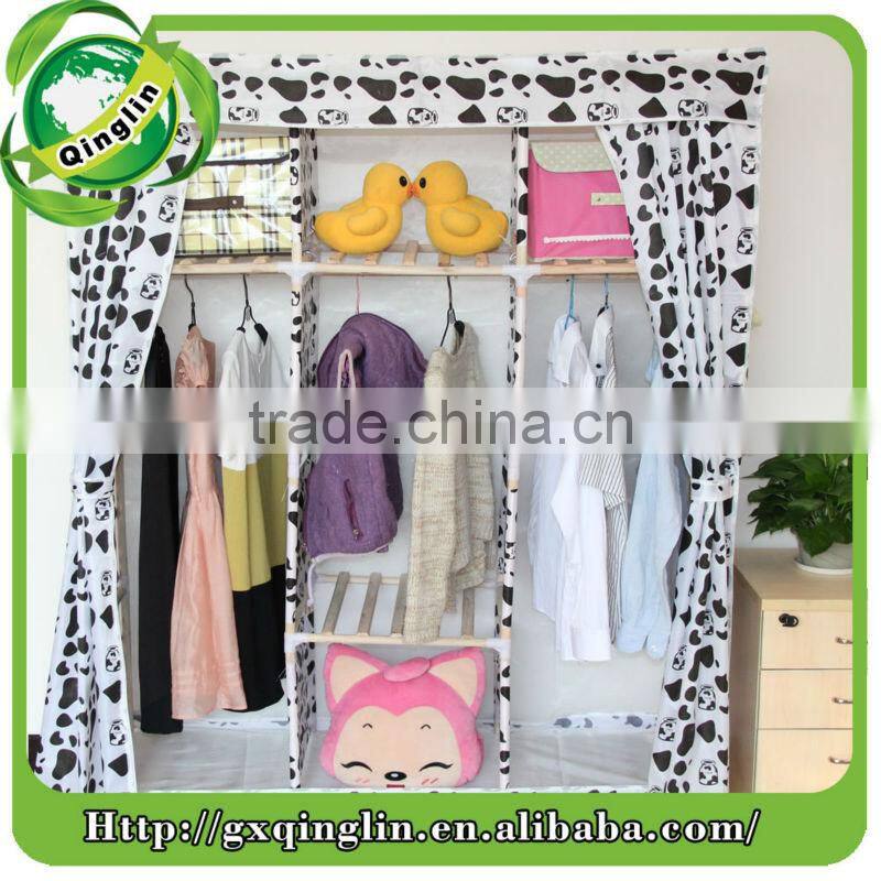 Non woven fabric portable wardrobe closet storage cabinet shipping from china