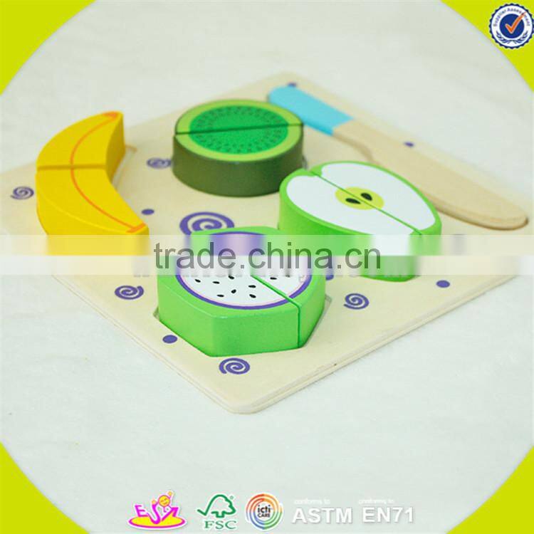 Wholesale children funny wooden fruits toy best gift for kids wooden cutting fruits toy W10B091A