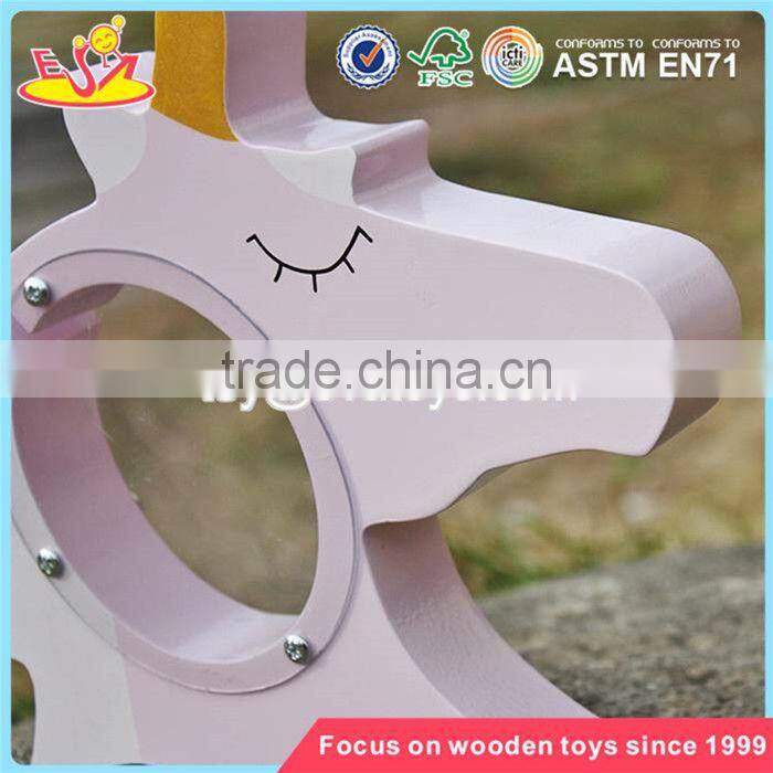 wholesale lovely wooden unicorn piggy bank new design wooden unicorn piggy bank for kids W02A257