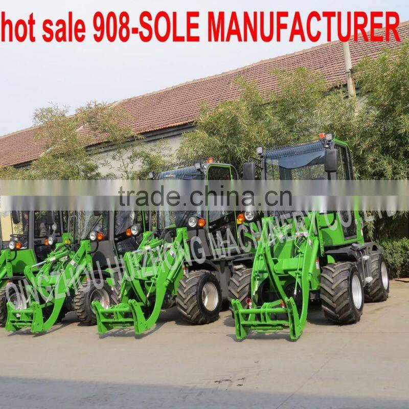 Shanghai Bauma fair popular HZM 908 articulated mini/small wheel loader for sale with Rops/fops