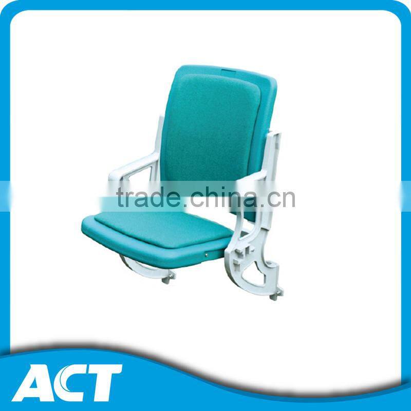 Semi-upholstered HDPE blow moulded foldable stadium chair for indoor