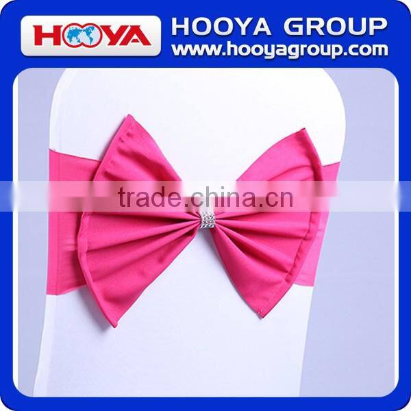 Reusable 2015 Popular selling party decoration Wedding Satin Bow Chair Sash