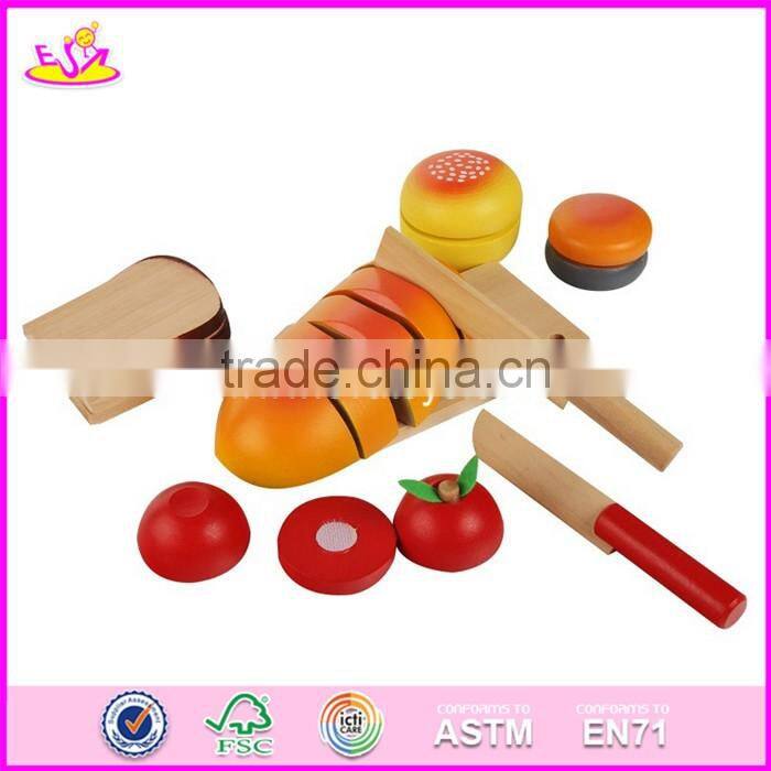 2017 New design kids pretend toys wooden play food W10B182