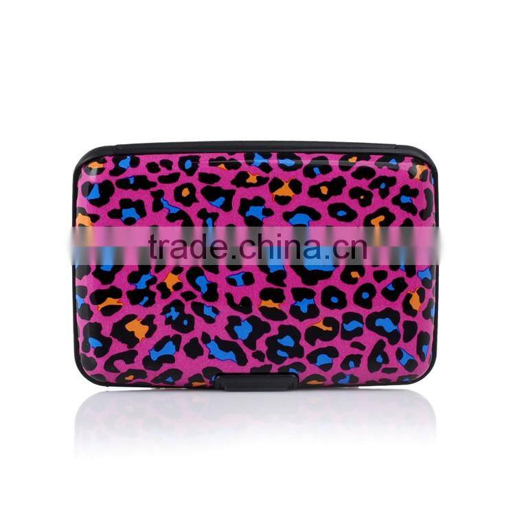 Aluminum printed business credit card holder wallet Customize AK8001