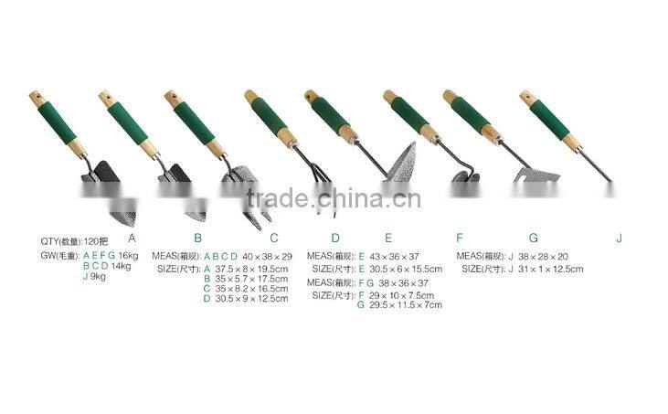 cheapest price and fashionabl model plastic handle garden tool set with good quality PRS-G22012